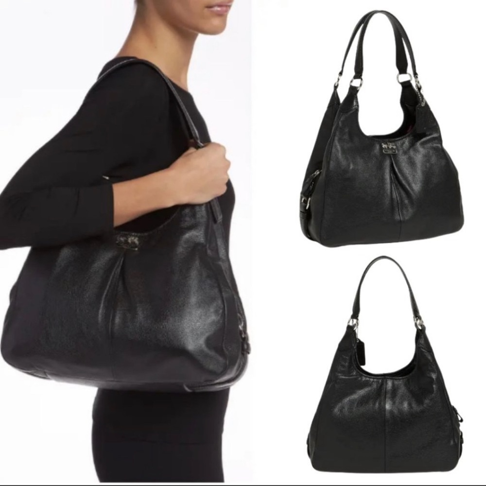 Coach Black Leather Shoulder Bag